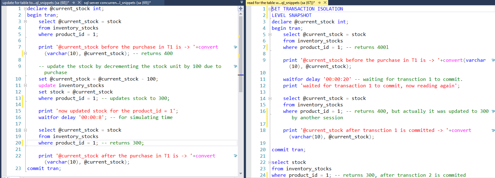 SQL Server Concurrency with Row Versioning